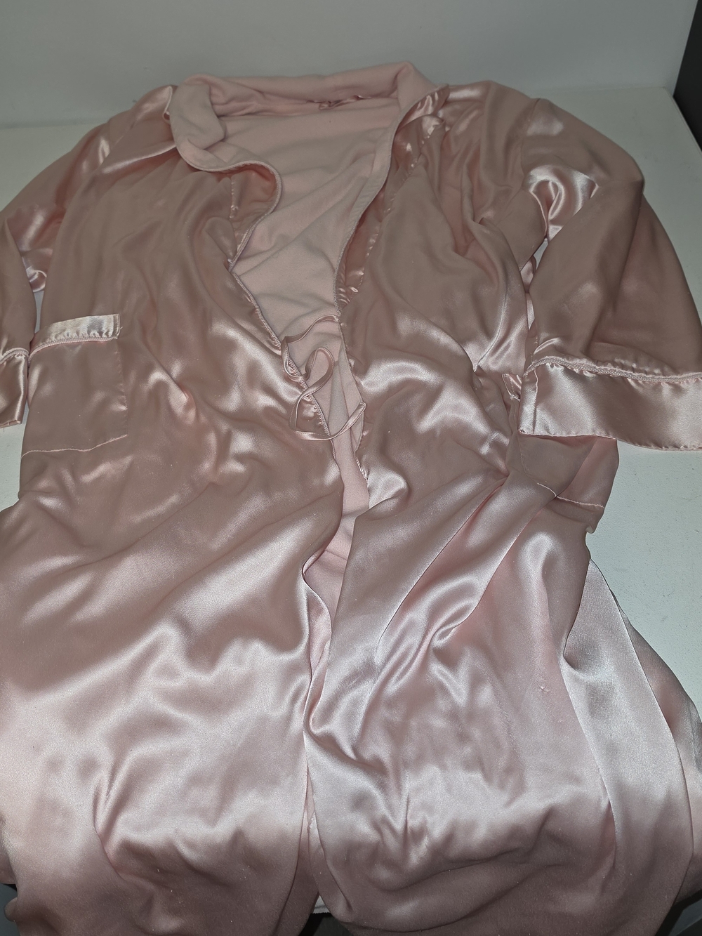 Victoria's Secret 2004 pink satin robe No Outside Tie String